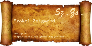 Szokol Zsigmond névjegykártya