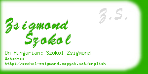zsigmond szokol business card